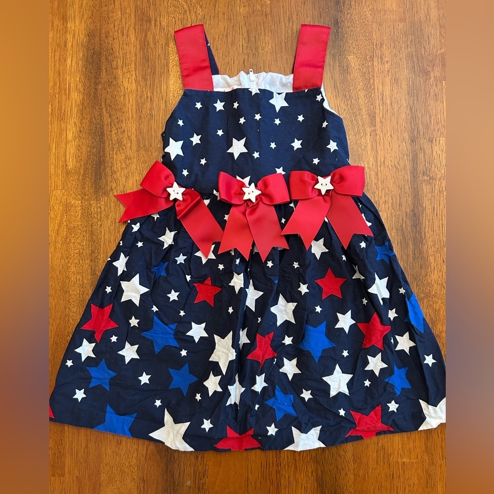 Jessica Ann Americana Star Dress | Boutique Patriotic | Toddler Girls 4T